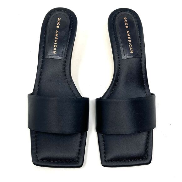 Good American Kickstand Slide Sandal Mules Black Size 7 GA117K-X - Picture 7 of 10